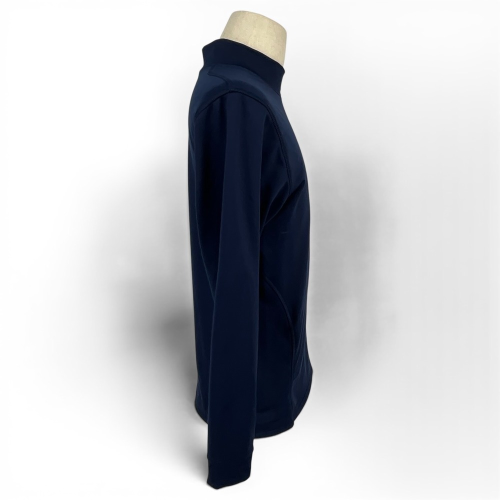 Nike Team Fit Therma Mens XL Navy Blue Mock Neck Long Sleeve Base Layer Shirt - Picture 5 of 9